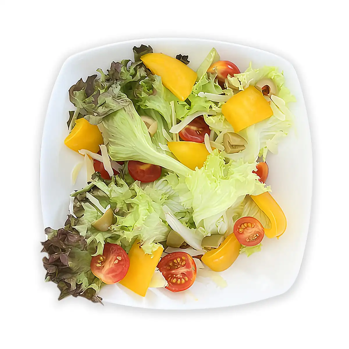 Food photography of salad on white background using DoMyShoot  