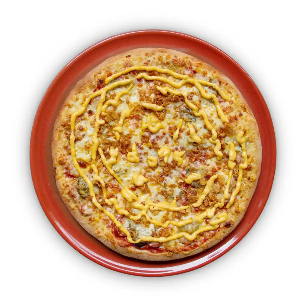 Food photography of pizza on white background using DoMyShoot  