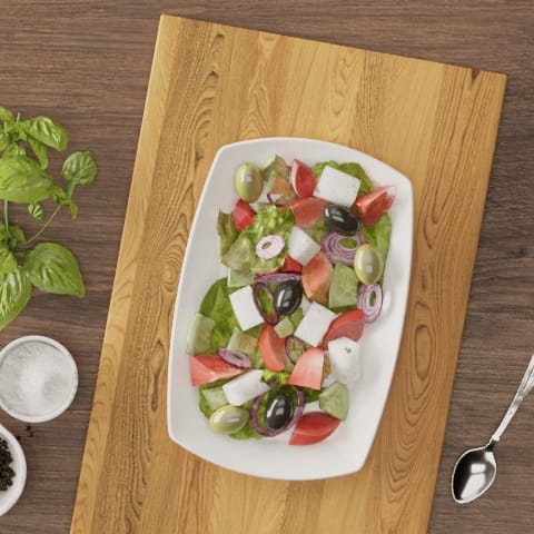 Food photography of fruit salad on lifestyle background using DoMyShoot  
